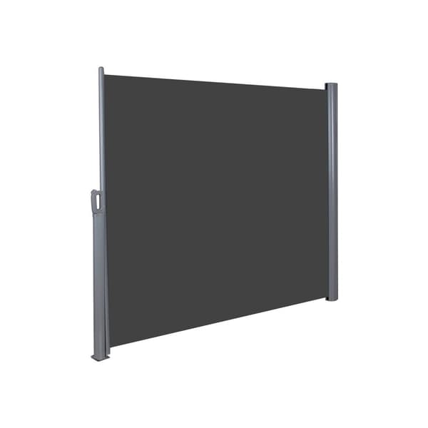 Sidans tak - utdragbar sekretessskärm - 160 x 300 cm - svart