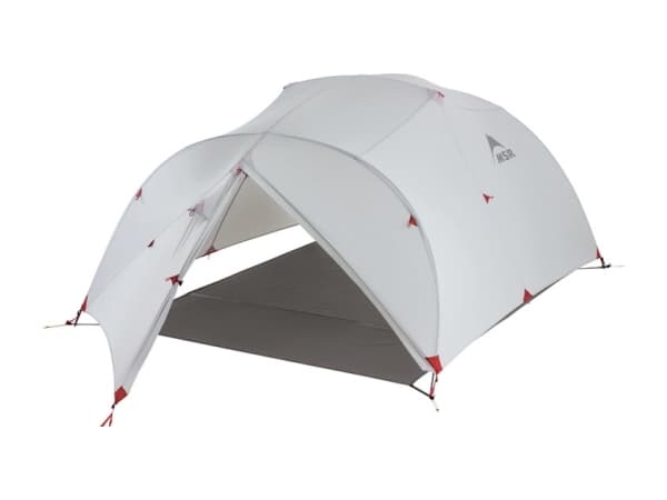 MSR Mutha Hubba NX, Retkeily, Kova runko, Ryhmäteltta, 3 henkilö(t), 2,07 kg, Harmaa, Punainen