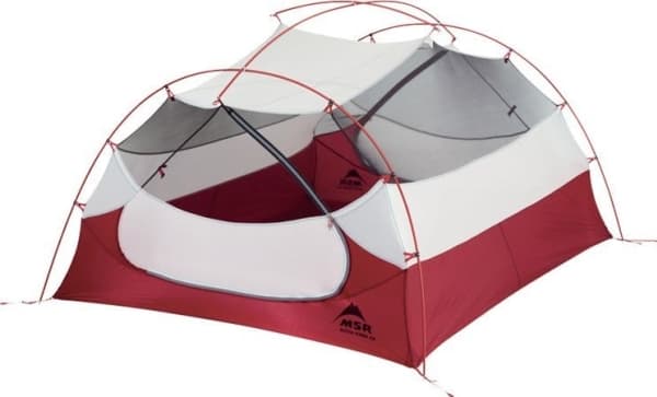 MSR Mutha Hubba NX, Retkeily, Kova runko, Ryhmäteltta, 3 henkilö(t), 2,07 kg, Harmaa, Punainen