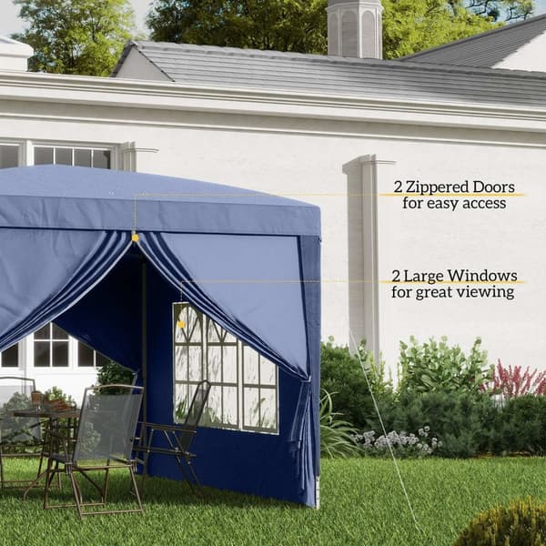 Rootz Pavilion Gazebo - Havetelt - Pop-Up Shelter - Vandtæt og UV-beskyttelse - 2,95 m x 2,95 m x 2,58 m - Bærbar med bæretaske