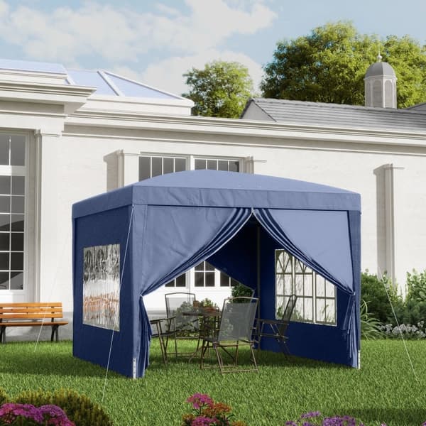 Rootz Pavilion Gazebo - Havetelt - Pop-Up Shelter - Vandtæt og UV-beskyttelse - 2,95 m x 2,95 m x 2,58 m - Bærbar med bæretaske