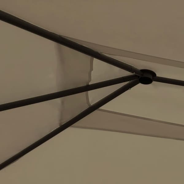 Paviljong med stolpar 3x4x2,6 m taupe 160 g/m²