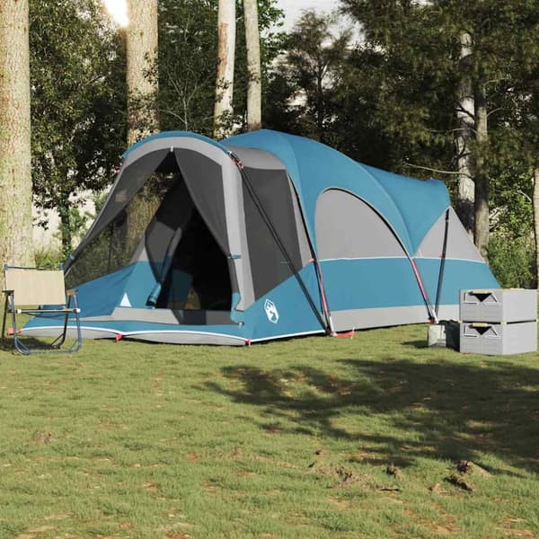 vidaXL Tunneltelt for camping 8 personer blå vanntett