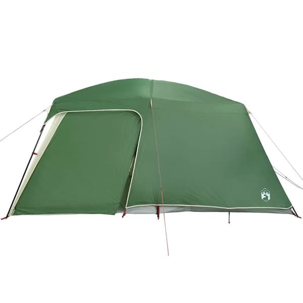 vidaXL 5-personers campingtelt med fortelt vandtæt kuppel grøn
