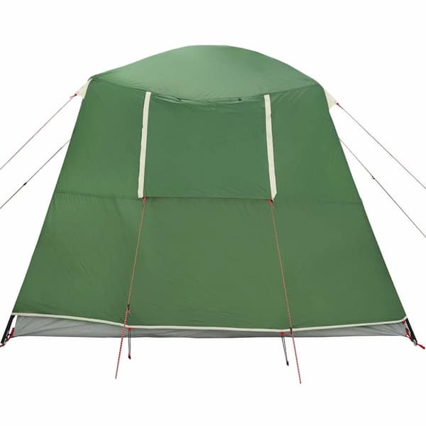 vidaXL 5-personers campingtelt med fortelt vandtæt kuppel grøn