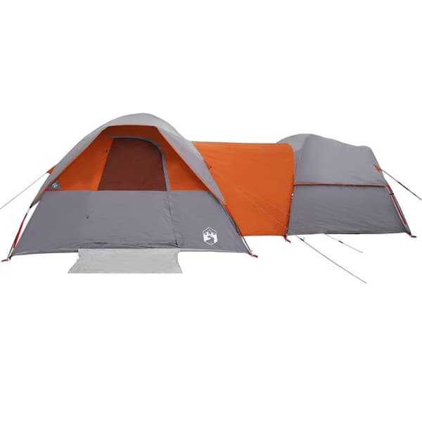 vidaXL Campingtelt 5 personer grå og oransje vanntett