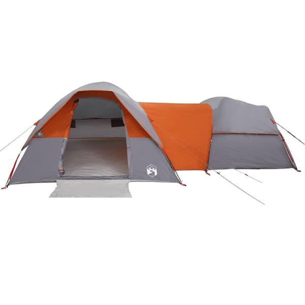 vidaXL 5-personers campingtelt vandtæt grå og orange