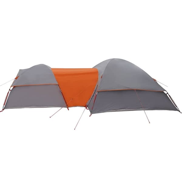 vidaXL 5-personers campingtelt vandtæt grå og orange