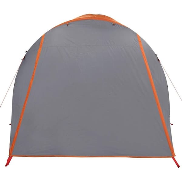 vidaXL Tunneltelt for camping 6 personer grå og oransje vanntett