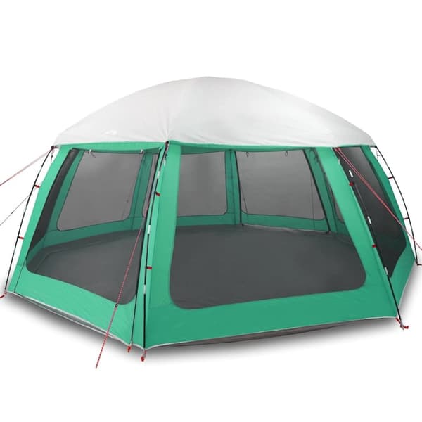vidaXL Pooltält med avtagbara gylf- och nätväggar havsgrönt 612x612 cm