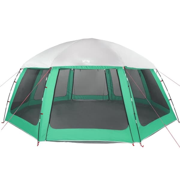 vidaXL Pooltält med avtagbara gylf- och nätväggar havsgrönt 612x612 cm