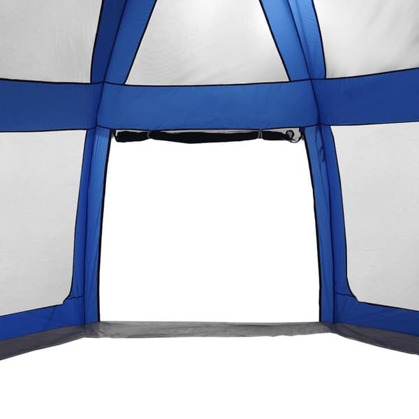 vidaXL Pooltält med avtagbara gylf- och nätväggar azurblå 612x612 cm