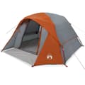 Miniatyrbild 2 av 2: Campingtält 4 personer grå och orange vattentätt