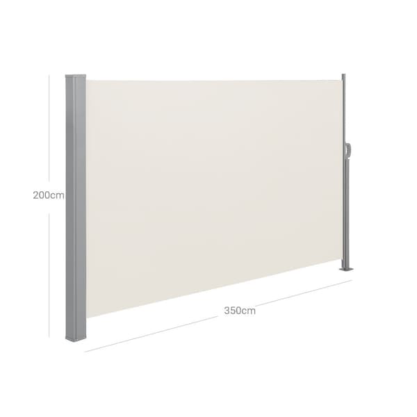 Sidans tak - Sunshade - Visa skydd - 200 x 350 cm - grädde