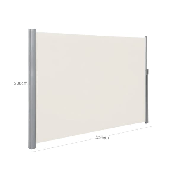 Side Canopy - Privatlivsskærm - Udvidelig - 200 x 400 cm - Beige