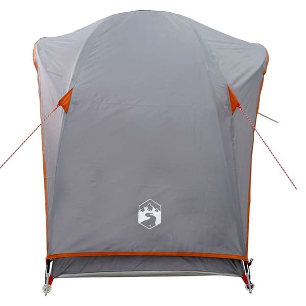 vidaXL 1-personers campingtelt vandtæt grå og orange