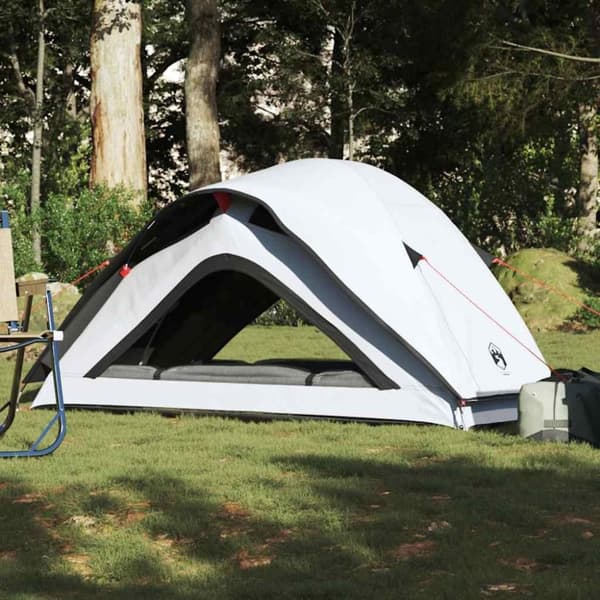 vidaXL 1-personers campingtelt vandtæt mørklægningsstof hvid