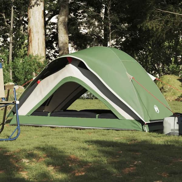 vidaXL Campingtält 1 person grön vattentätt