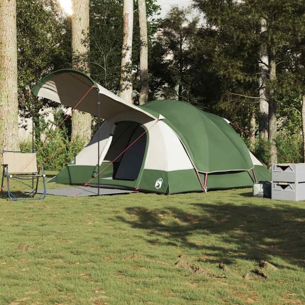 vidaXL 8-personers campingtelt vandtæt grøn