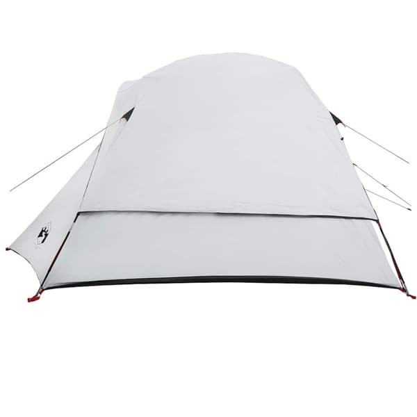 vidaXL Campingtelt hytte 4 personer hvit blendingsstoff vanntett