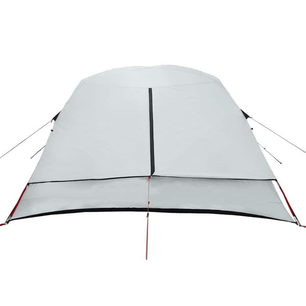 vidaXL Campingtelt hytte 4 personer hvit blendingsstoff vanntett