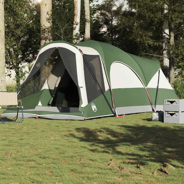 vidaXL Tunneltelt for camping 8 personer grønn vanntett