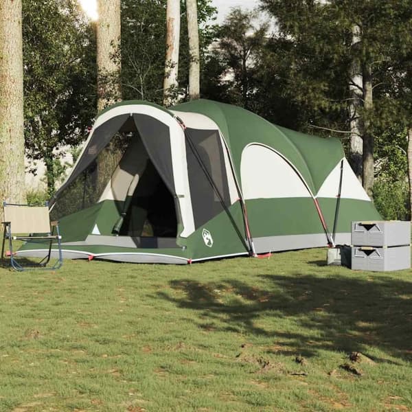 vidaXL Tunneltelt for camping 8 personer grønn vanntett