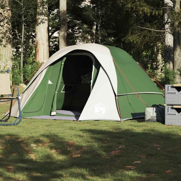 vidaXL Campingtält 4 personer grön vattentätt