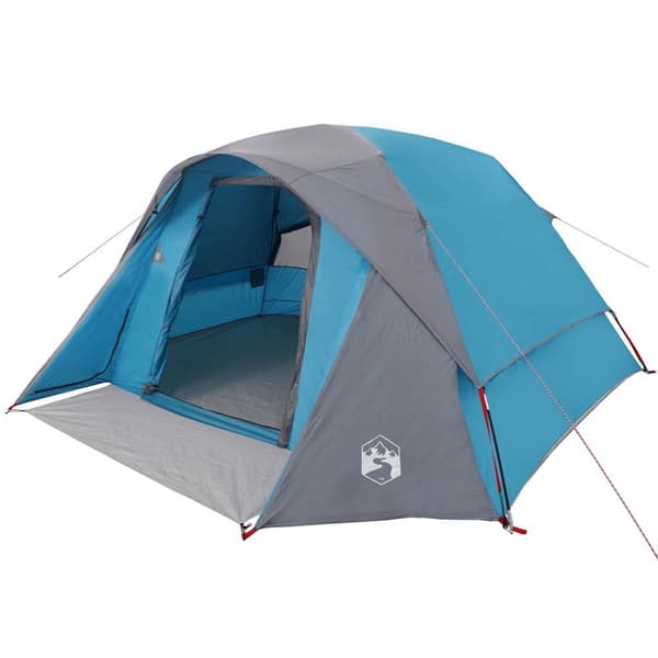 vidaXL Campingtelt 6 personer blå vanntett