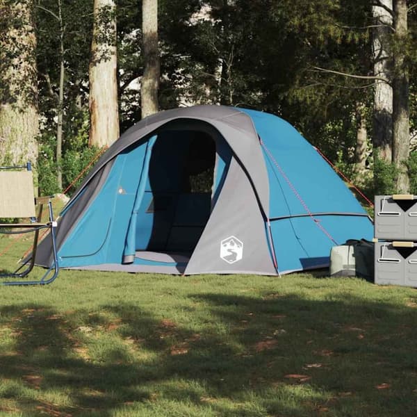vidaXL Campingtelt 6 personer blå vanntett
