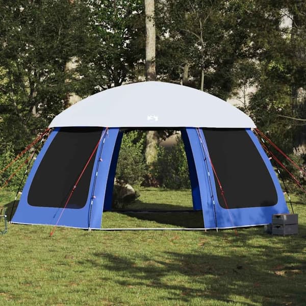 vidaXL pooltelt med aftagelig flue og netvægge 510x510 cm azurblå