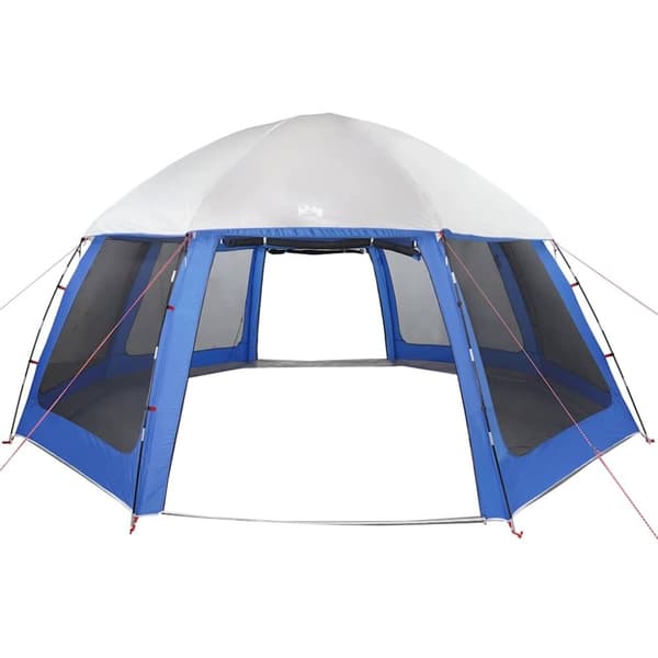 vidaXL pooltelt med aftagelig flue og netvægge 510x510 cm azurblå