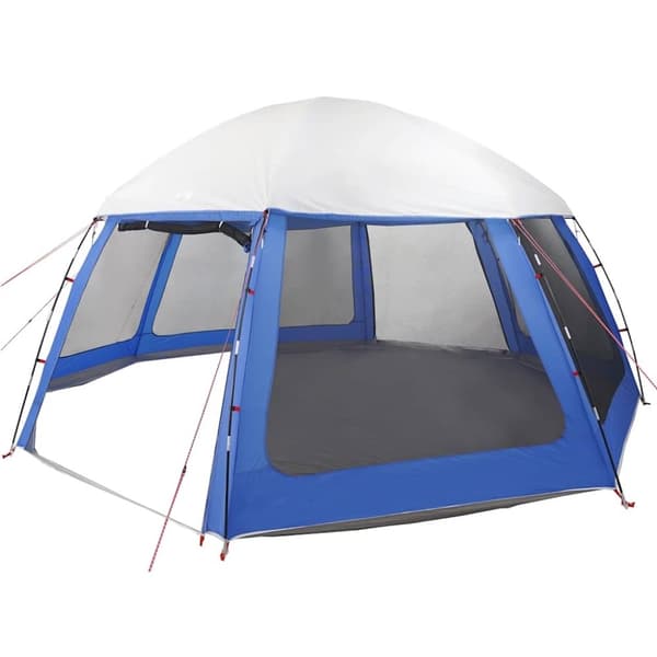 vidaXL pooltelt med aftagelig flue og netvægge 510x510 cm azurblå