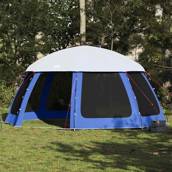 vidaXL pooltelt med aftagelig flue og netvægge 510x510 cm azurblå