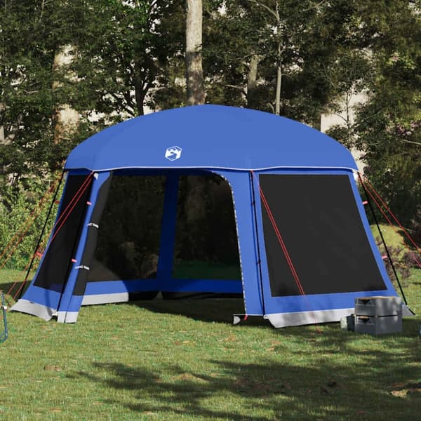vidaXL pooltelt med aftagelig flue og netvægge 512x458 cm azurblå
