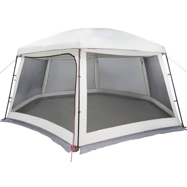 vidaXL pooltelt med aftagelig flue og netvægge 618x532 cm grå