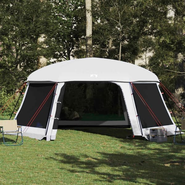 vidaXL pooltelt med aftagelig flue og netvægge 618x532 cm grå