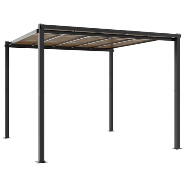 Lusthus antracit 3x3 m aluminium