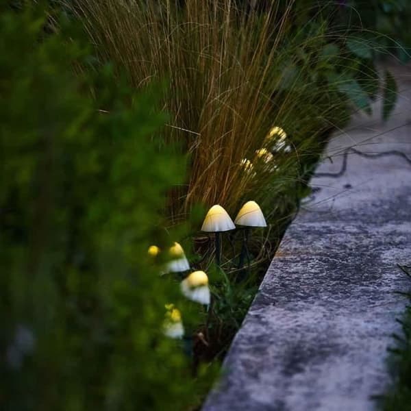 10 mini solcellsljussvampar att sticka - LUMISKY - CHAMPY - 3,8 m - Banbelysning - Varmvit LED