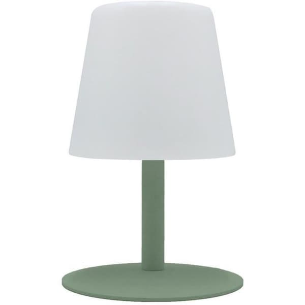 Sladdlös bordslampa - LUMISKY - STANDY MINI Olive - H25 cm - Olivgrön stålfot - Varmvit och vit LED
