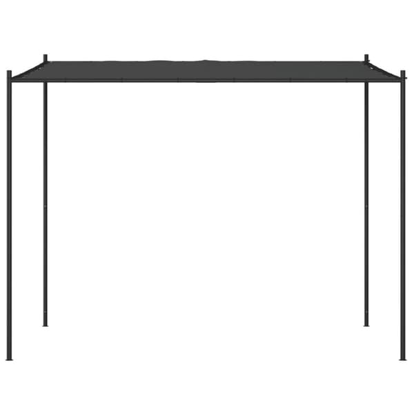 Paviljong antracit 3x3 m 180 g/m² tyg och stål
