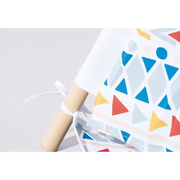 Rootz Kids Tipi Naira telt - indendørs legehus - tipi til børn - med vindue - polyester og træ - 120 cm x 120 cm x 155 cm