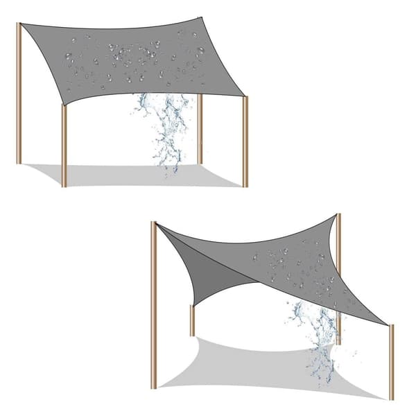 Luifel - Sunshade - 3 x 5 m - Tåre -resistent Sunsleil - Sandy gul