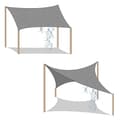 Miniatyrbillede 6 af 7: Luifel - Sunshade - 3 x 5 m - Tåre -resistent Sunsleil - Sandy gul