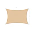 Miniatyrbillede 7 af 7: Luifel - Sunshade - 3 x 5 m - Tåre -resistent Sunsleil - Sandy gul