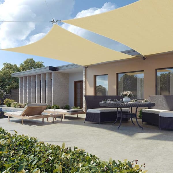 Luifel - Sunshade - 3 x 5 m - Tåre -resistent Sunsleil - Sandy gul