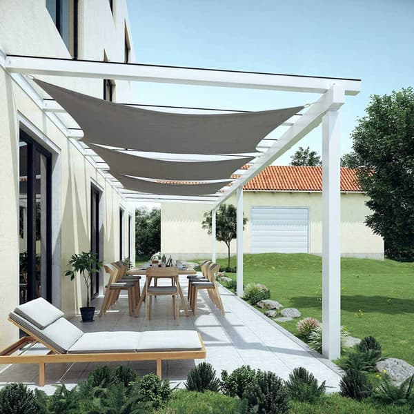 Laifel - Sunshade - UV -beskyttelse - 2 x 3 m - Vandbestandig - Grå