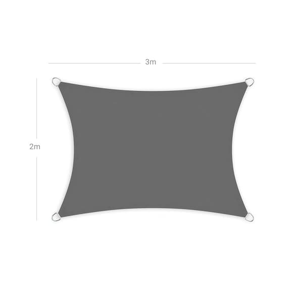 Laifel - Sunshade - UV -beskyttelse - 2 x 3 m - Vandbestandig - Grå