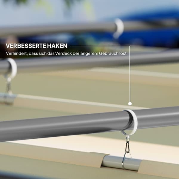 Rootz 3x3m Garden Pergola - Gazebo Canopy - Outdoor Pavilion - UPF30+, stålramme, 298x297x221cm