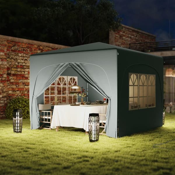 Rootz 3x3m Gazebo - Pop -Up Garden Tent - Portable Shelter - UPF50+ Protection - 300x300x273cm